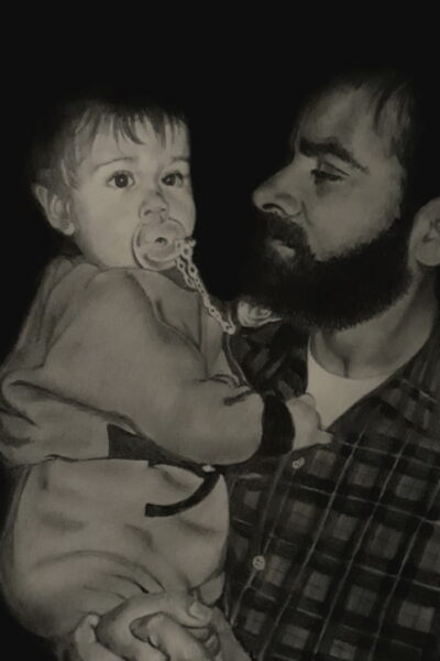 dibujos a lápiz padre e hija