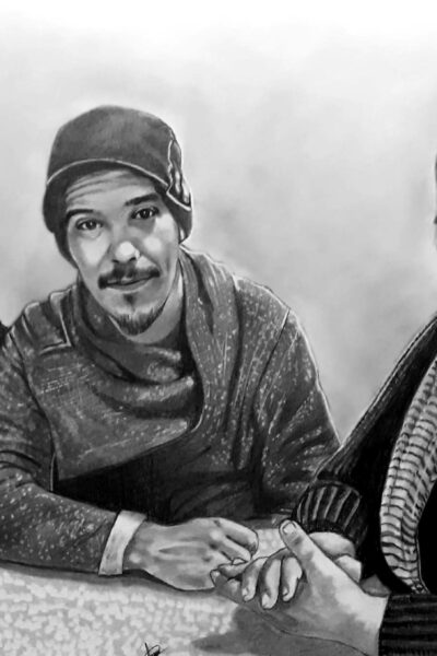 retrato dibujos a lápiz familia