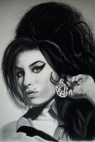 RETRATO REALISTA AMY WINEHOUSE A3
