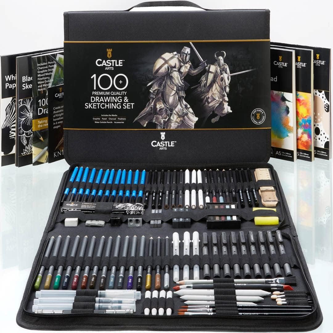 Castle Art Supplies Estuche 100 Uds Dibujo 