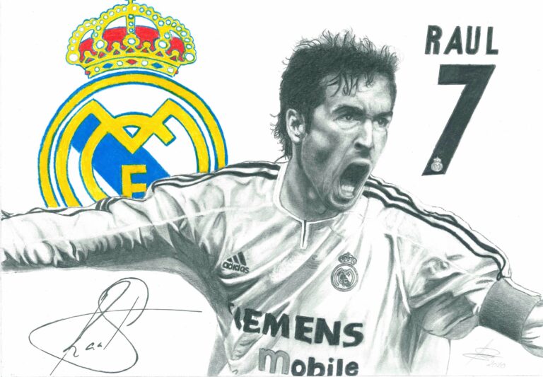 encargo poster retrato Raul, Real madrid