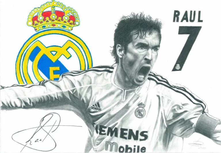 encargo poster retrato Raul, Real madrid