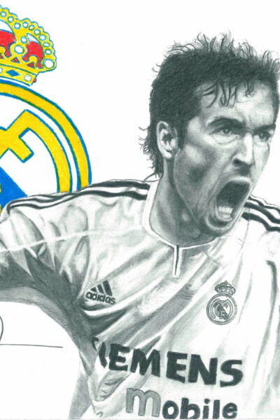 encargo poster retrato Raul, Real madrid