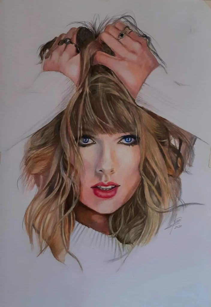 retrato a lpaiz de TAYLOR SWIFT EN A3
ART A LLAPIS JUAN