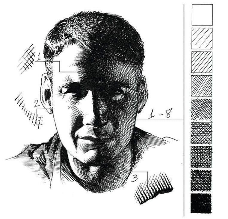 DIBUJO REALISTA A TRAMAS DE TRAZADO