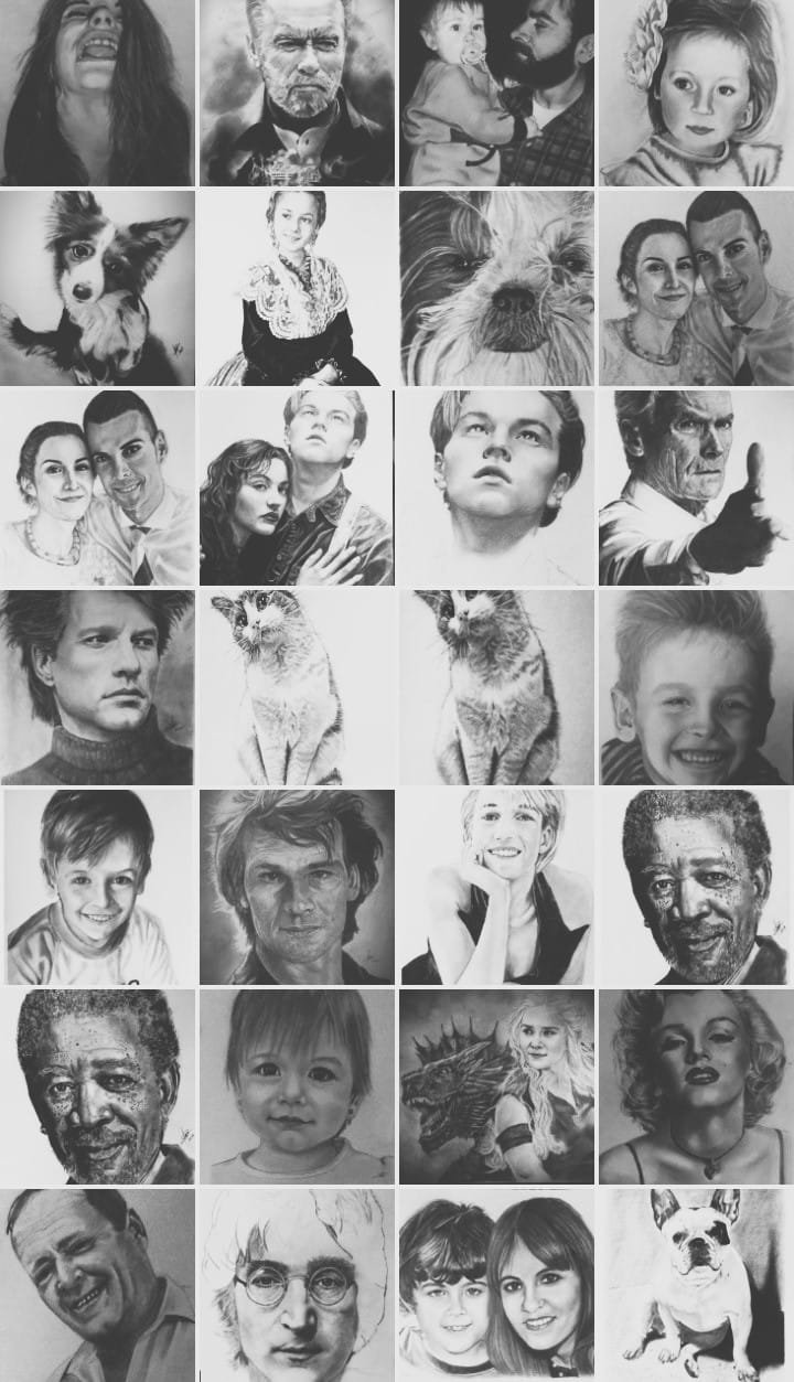Galer&iacute;a de retratos realistas a l&aacute;piz Artallapis