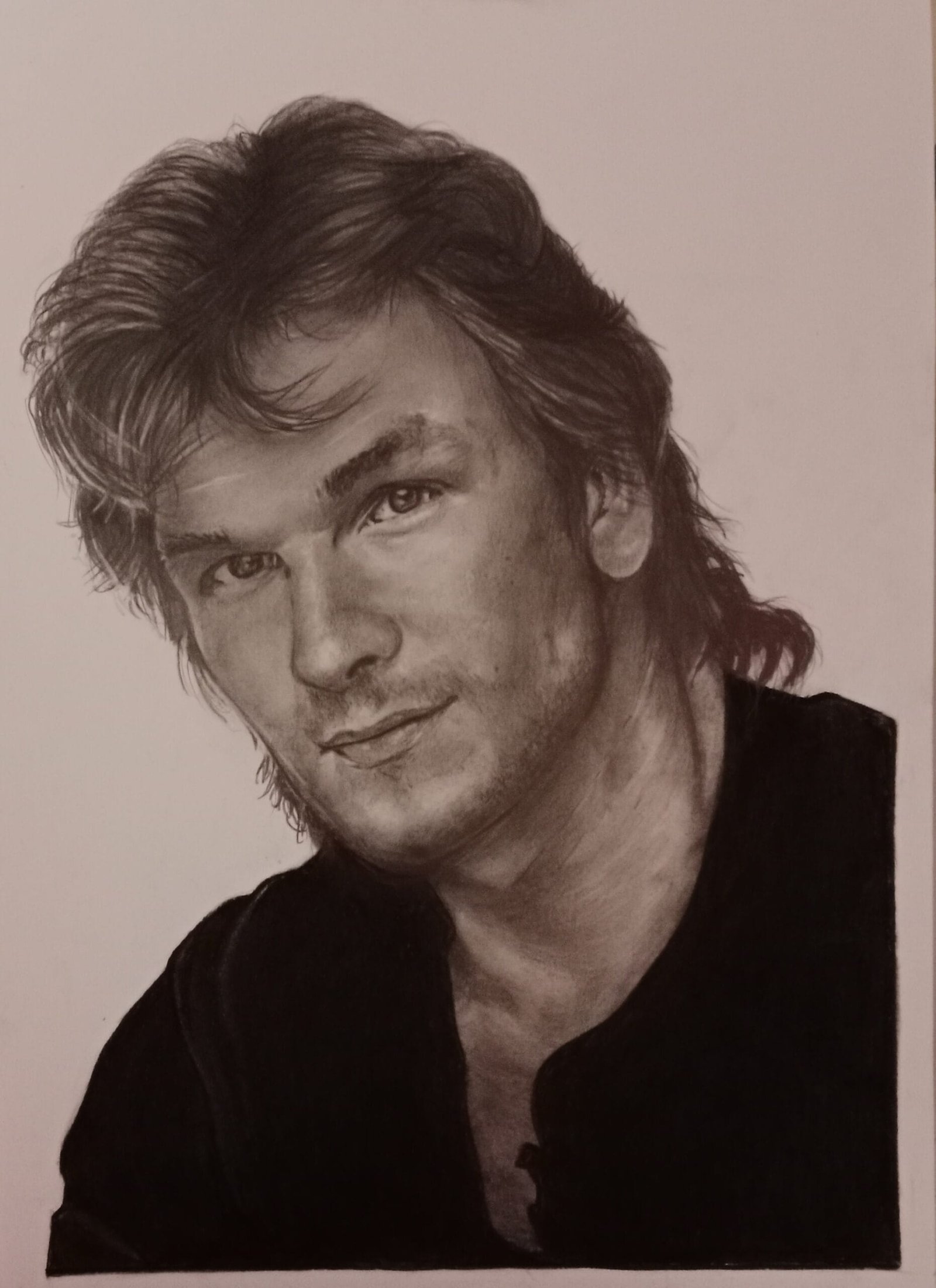 Retrato realista a l&aacute;piz por encargo dibujado por Art a Llapis Juan