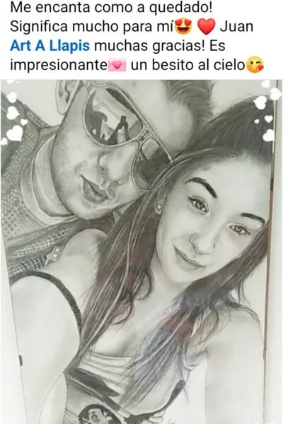 dibujo de pareja a l&aacute;piz