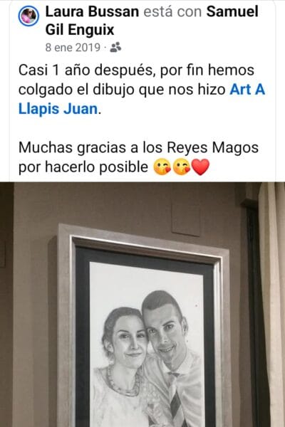 Retrato a lápiz parejas Retrato a lápiz parejas