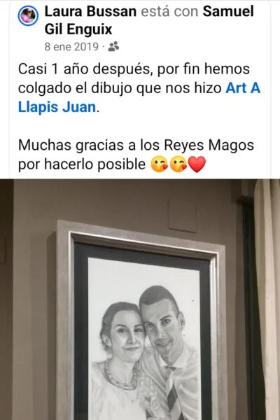 Retrato a l&aacute;piz parejas