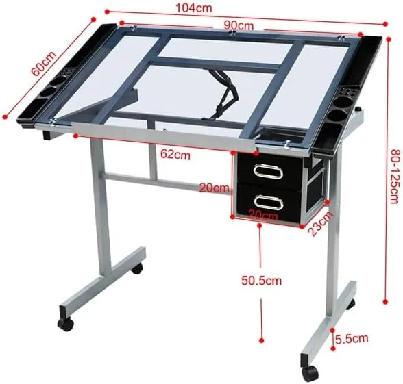 Yaheetech Mesa de Dibujo Inclinable