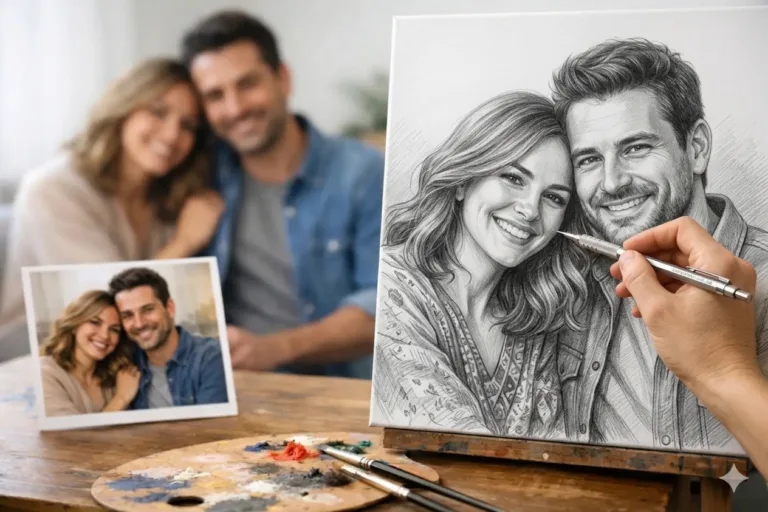 Retrato de parejas personalizado