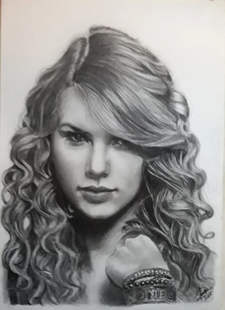 Cómo aprender a dibujar retratos realistas paso a paso Taylor Swift retrato a lápiz