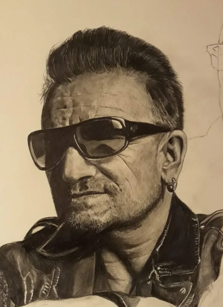 Cómo aprender a dibujar retratos realistas paso a paso de bono u2