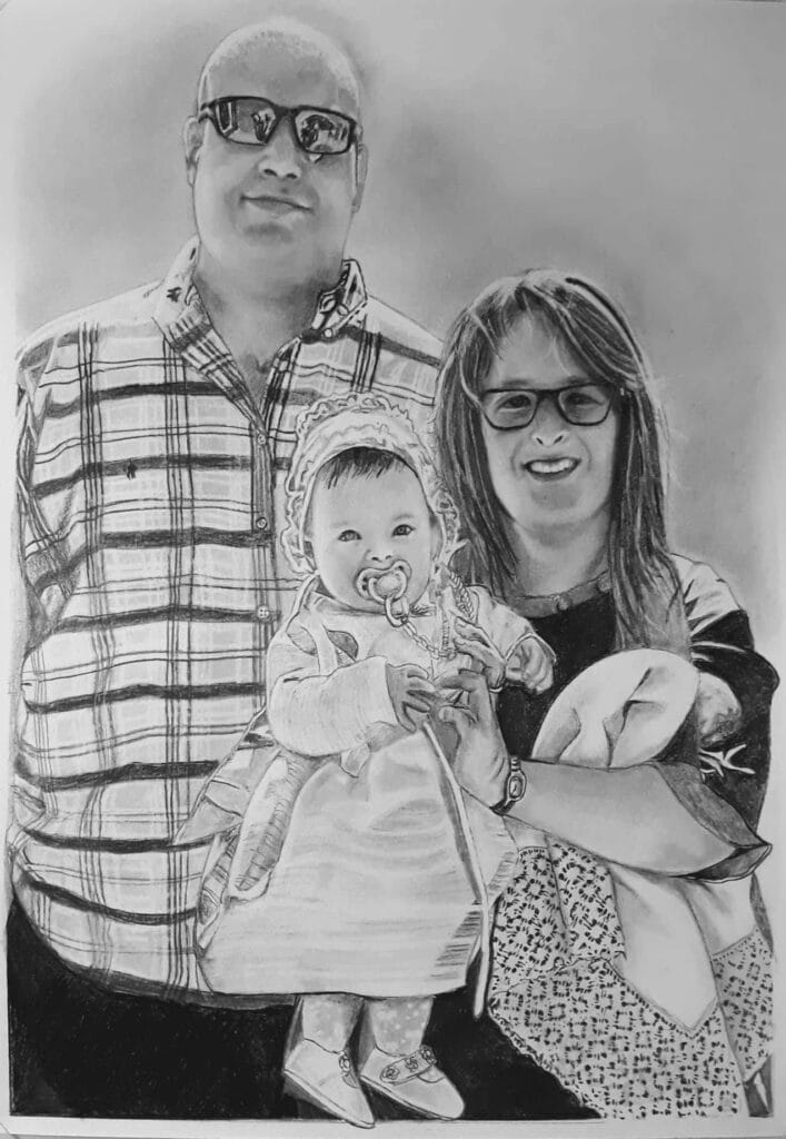 retrato realista niña