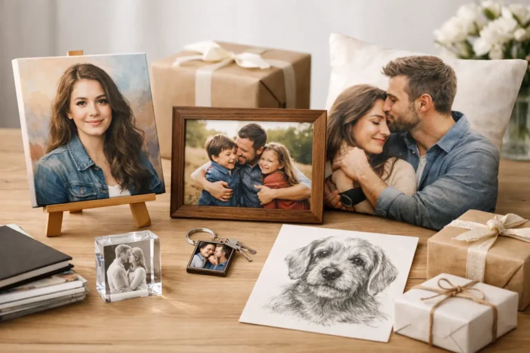 11 ideas de regalos con retratos que emocionan