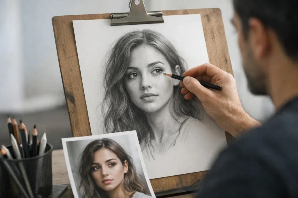 Aprender a dibujar retratos realistas bien